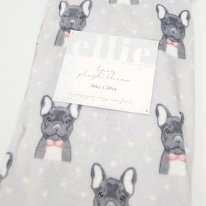 Large Frenchie Boston Terrier throw blanket New
